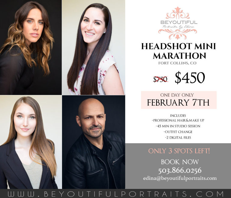 Fort Collins Headshot Photographer offers Headshot mini photo sessions in Fort Collins CO